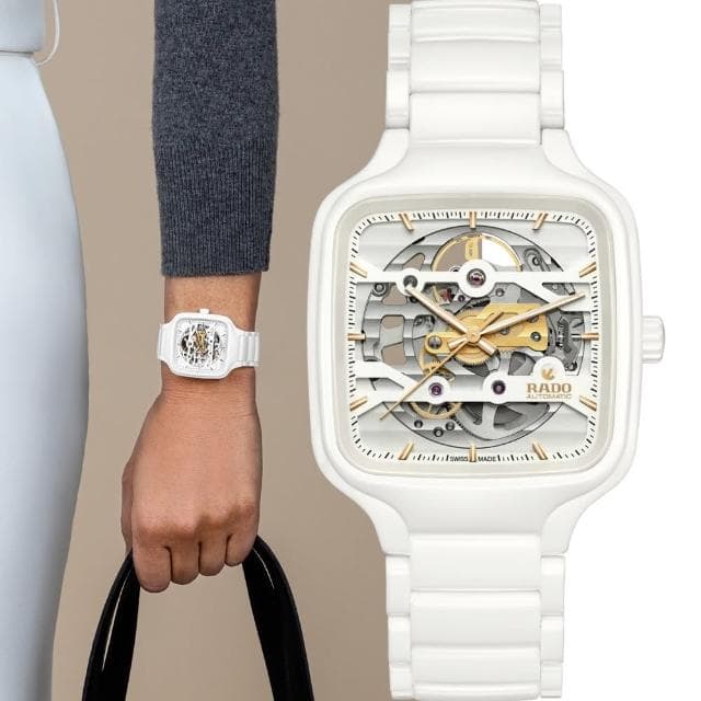 【Rado 雷達表】True真系列方形真讚開芯自動機械腕錶送禮推薦(R27126012)
