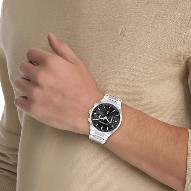 【Calvin Klein 凱文克萊】CK Distinguish 日曆手錶-44mm 520送禮 禮物(25200459)