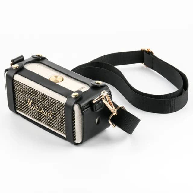 【Marshall】Emberton 1/2代通用外出便攜減壓皮革斜背帶/音響保護套