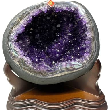 【恬芯晶品】JD11頂級烏拉圭紫晶洞4.9KG錢袋子(圓洞聚財招財貴人開運風水帝王紫水晶新居禮物新年新春)