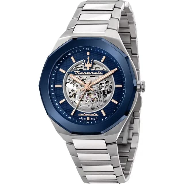 【MASERATI 瑪莎拉蒂】STILE 多角形鏤空機械錶-45mm 禮物 送禮 推薦(R8823142004)