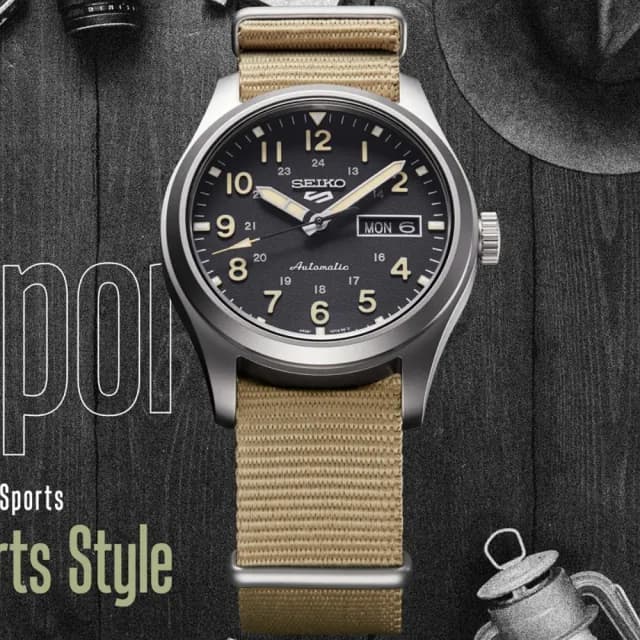 【SEIKO 精工】5 Sports系列 Lineup 復古軍風 機械腕錶 七夕 情人節 禮物 送禮 推薦(SRPG35K1/4R36-10A0U)