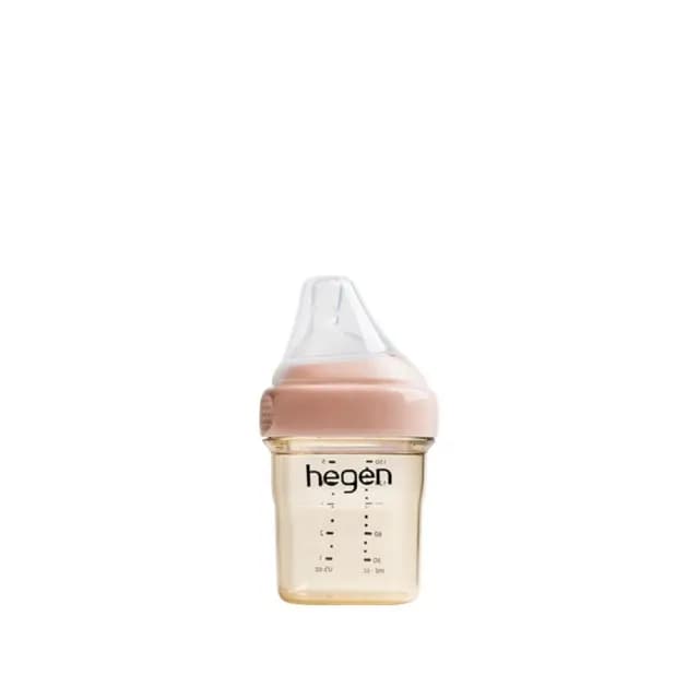 【hegen】金色奇蹟PPSU多功能方圓型寬口奶瓶 150ml - 嫣粉(單入)