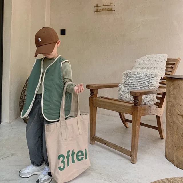 【橘魔法】繽紛多彩滾邊鋪棉背心(夾克 背心 外套 兒童 童裝 中童 中性款 外搭 男童 女童)