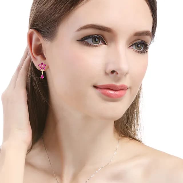 【925 STARS】純銀925閃耀美鑽氣質水晶花朵造型耳環(純銀925耳環 水晶耳環 花朵耳環)