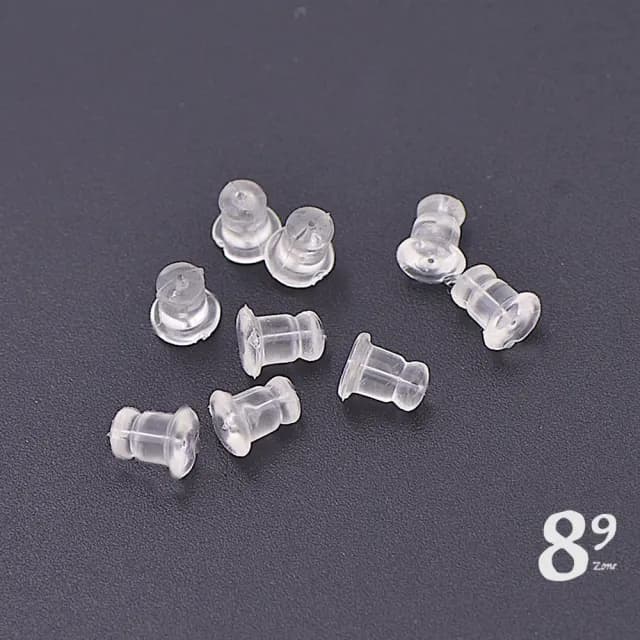 【89 zone】專利飛梭防滑防掉矽膠 飾品 耳堵 耳環後扣 耳釘堵頭 12 入(不挑款/混色隨機出貨)