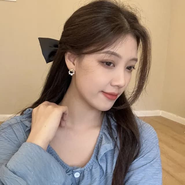 【MISS KOREA】韓國設計S925銀針浪漫愛心珍珠圈圈造型耳環(S925銀針耳環 愛心耳環 珍珠耳環)