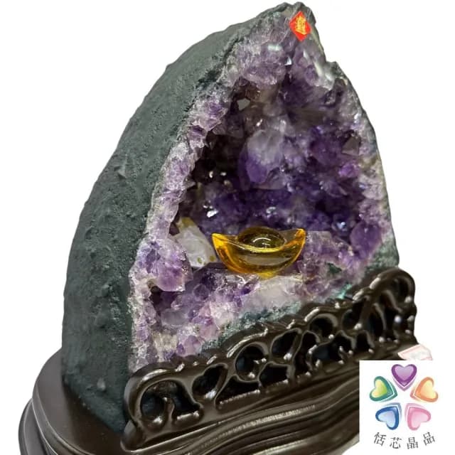 【恬芯晶品】5kg精選巴西金型紫水晶洞新居財位擺設XA25(紫鈦晶晶洞開運招財招貴人開業財位新春禮物)