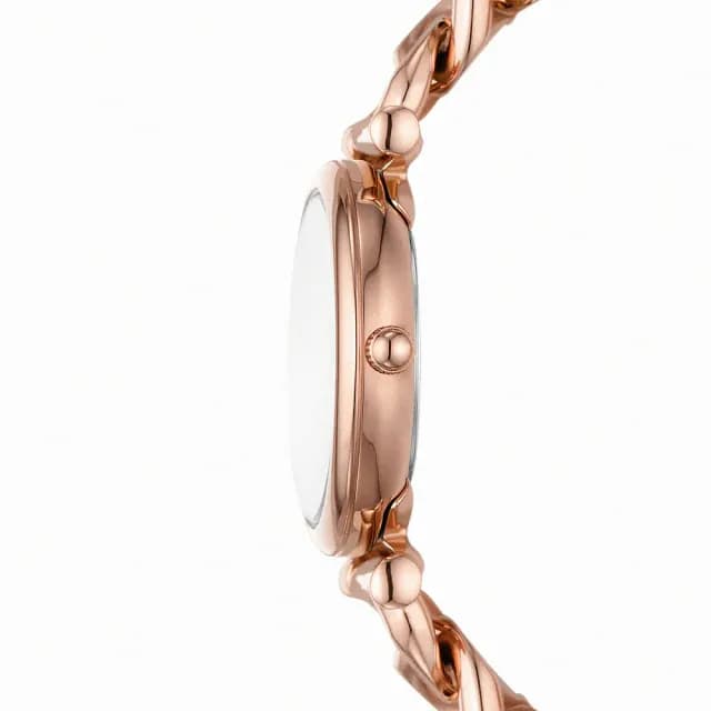 【FOSSIL】Carlie 優雅玫瑰金手鍊女錶-28mm 禮物 送禮 推薦(ES5330)