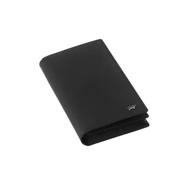 【BRAUN BUFFEL 德國小金牛】台灣總代理 默瑟-II 17卡拉鍊零錢袋長夾-黑色(父親節禮物/BF384-631-BK)