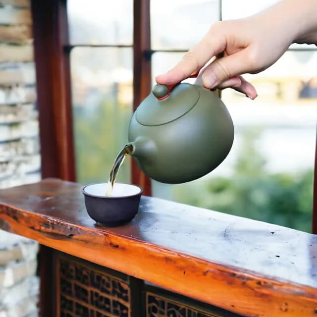 【台灣製造】大西施壺深松綠 300ml 鶯歌陶藝(茶具 茶壺 泡茶壺)