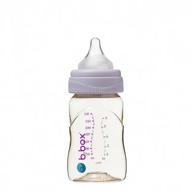 【b.box 澳洲】b.box PPSU嬰兒寬口圓孔奶瓶180ml(PPSU材質)