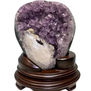 【恬芯晶品】UK7烏拉圭方解石水晶開運外來財(紫水晶消磁淨化財運財位招財招貴人紫晶鎮新年禮物新春)