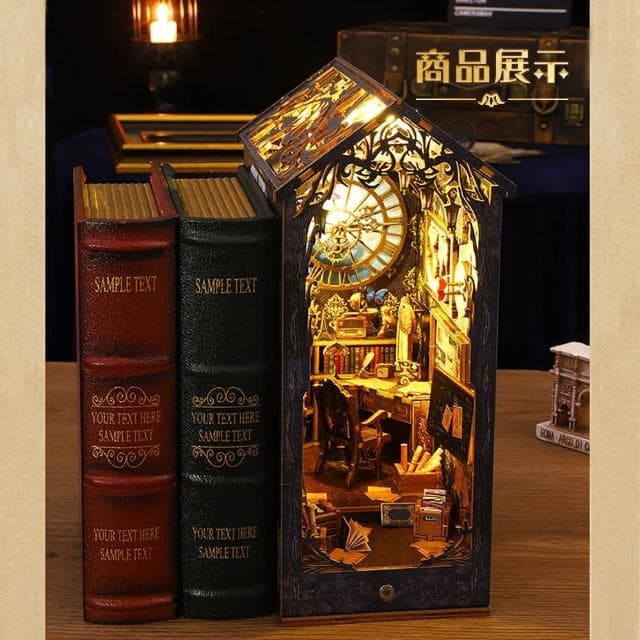 【半島良品】DIY小屋手做創意3D立體木質拼裝書屋(畢業禮物 聖誕禮物 生日禮物 小夜燈)