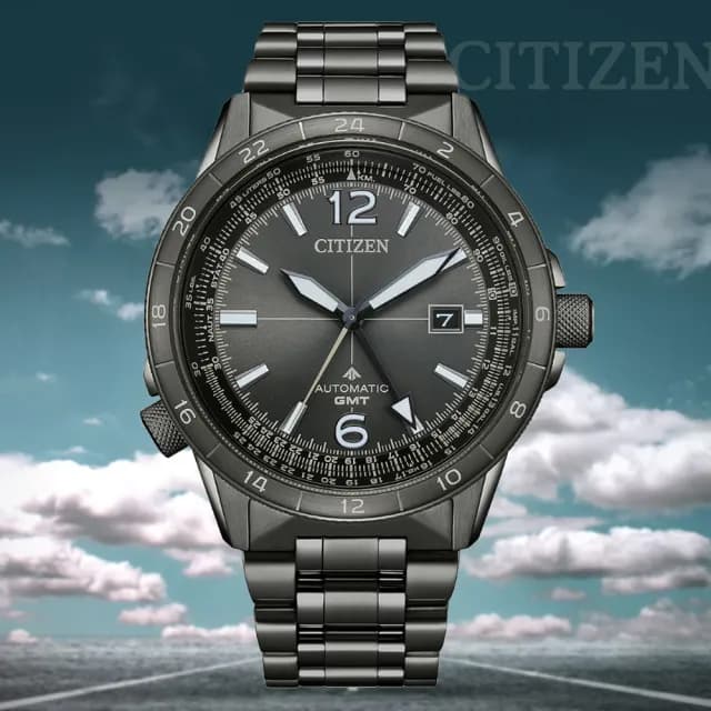 【CITIZEN 星辰】PROMASTER GMT兩地時間 機械錶 男錶 畢業禮物 送禮 推薦(NB6045-51H)