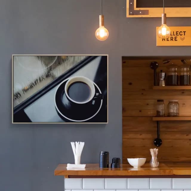 【菠蘿選畫所】來一杯咖啡 -70x100cm(攝影咖啡裝飾掛畫/咖啡店裝飾/廚房掛畫/開店送禮)