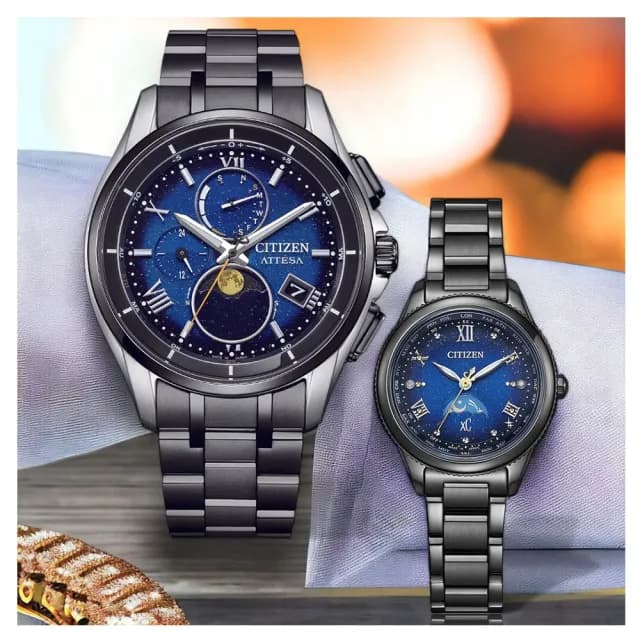 【CITIZEN 星辰】ATTESA 30週年 限量 銀河戀人 電波錶 對錶 禮物 推薦(BY1007-60L.EE1007-75L)