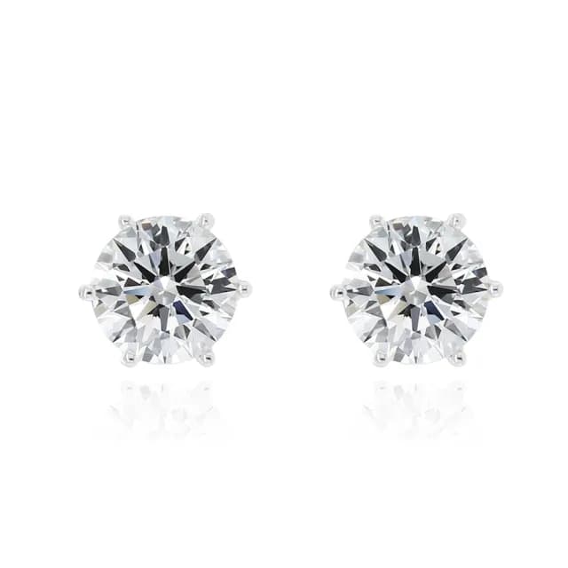【AURORA 歐羅拉】GIA 60分 D color 天然鑽石 PT950鉑金 耳環 耳釘 經典 八心八箭