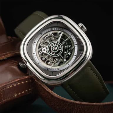 【SEVENFRIDAY】T系列 軍綠色漸層機械錶-45mm 送禮 禮物 推薦(T1/06)
