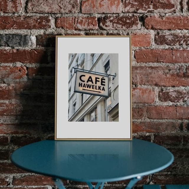 【菠蘿選畫所】CAFE HAWELKA - 50x70cm(攝影咖啡裝飾掛畫/咖啡店裝飾/廚房掛畫/開店送禮)