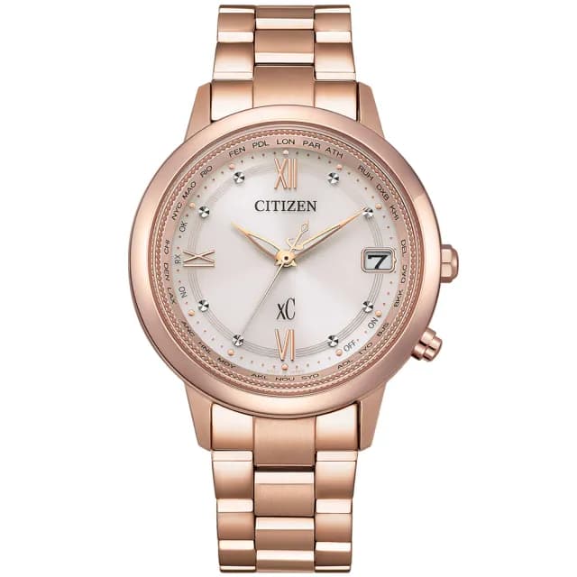 【CITIZEN 星辰】xC系列 Hebe田馥甄廣告款 鈦金屬光動能電波腕錶 七夕 情人節 送禮 推薦(CB1132-51W)