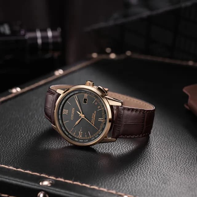 【CITIZEN 星辰】GENTS系列 電波對時 經典紳士光動能腕錶 畢業禮物 送禮 推薦(CB0158-10H)