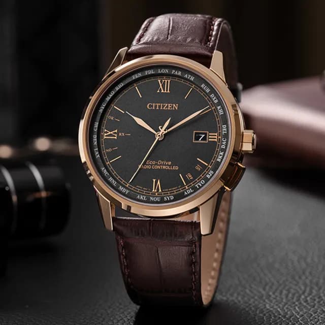 【CITIZEN 星辰】GENTS系列 電波對時 經典紳士光動能腕錶 畢業禮物 送禮 推薦(CB0158-10H)