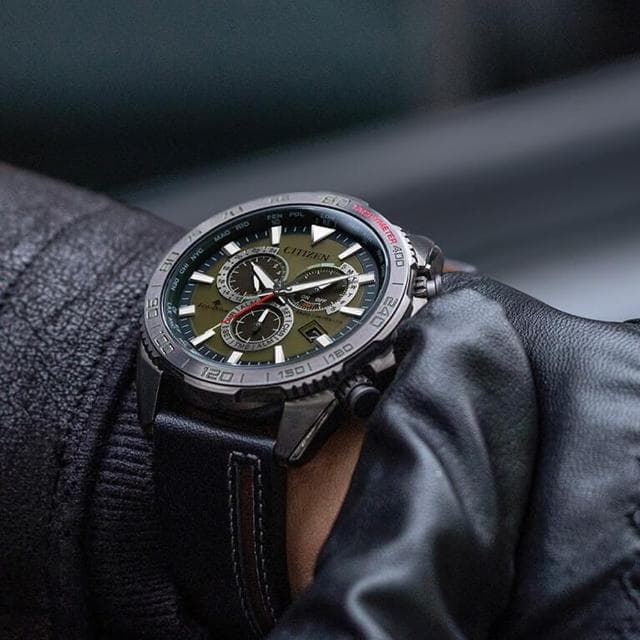 【CITIZEN 星辰】PROMASTER 運動時尚 電波錶 皮帶錶 男錶 禮物 推薦(CB5037-17X)