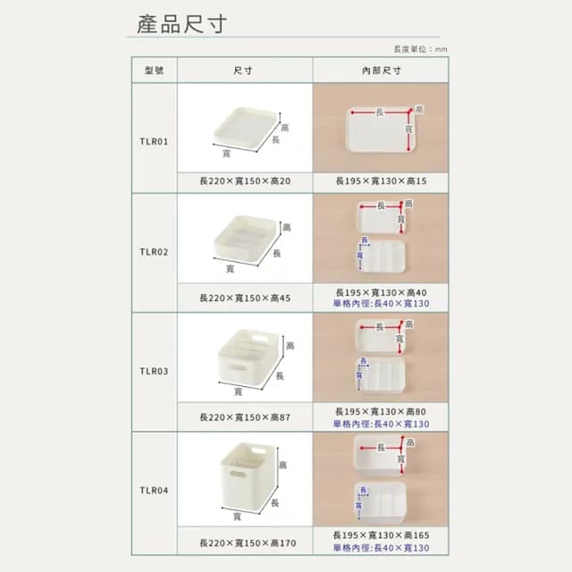 【生活King】保養品收納盒4件組(附隔板)