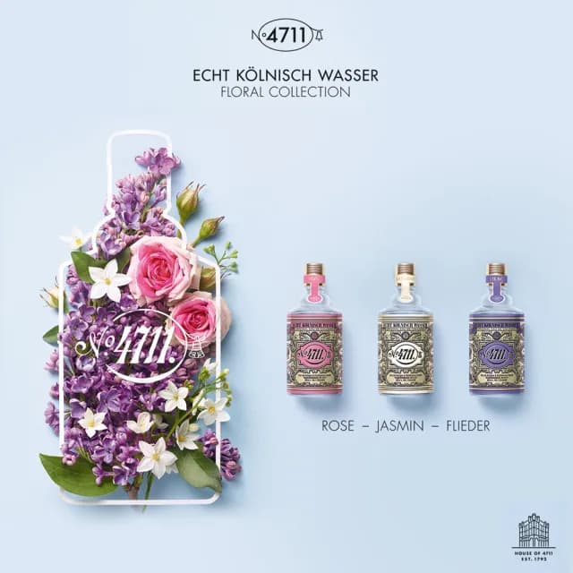 【4711】Floral Cologne Rose 玫瑰古龍水100ml(專櫃公司貨)