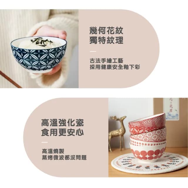 【渥思】日式手繪陶瓷碗禮盒(餐具.瓷器碗盤.飯碗.入厝禮.送禮)