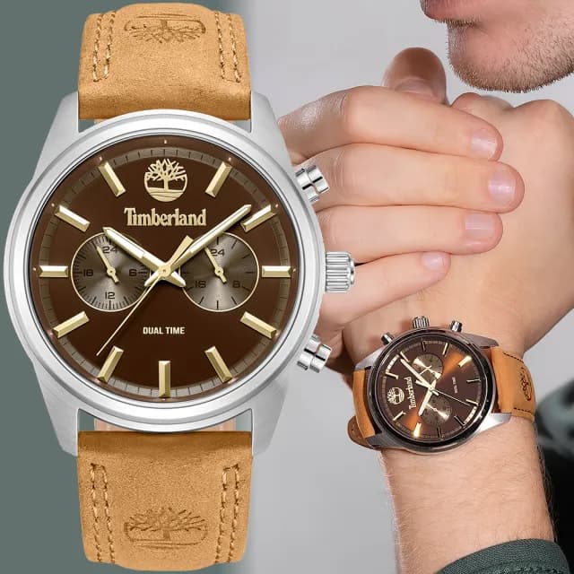 【Timberland】天柏嵐 Northbridge 兩地時間手錶-45mm 禮物 送禮 推薦(TDWGF0041202)