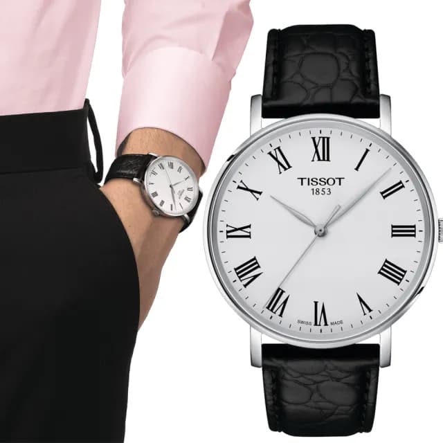 【TISSOT 天梭 官方授權】羅馬經典情侶手錶 對錶 禮物 推薦(T1434101603300+T1432101603300)