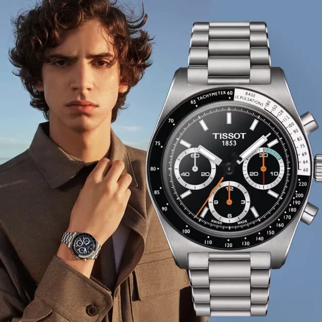 【TISSOT 天梭 官方授權】PR516 手動上鍊機械計時手錶-41mm 禮物 送禮 推薦(T1494592105100)