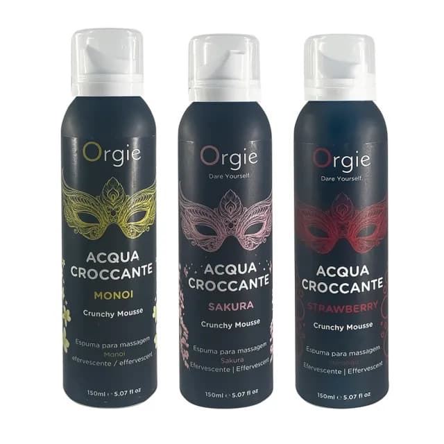 【ORGIE】ACQUA CROCCANTE慕斯跳動泡泡按摩油 150ml 草莓香(情趣用品 情趣職人 orgie 潤滑液)