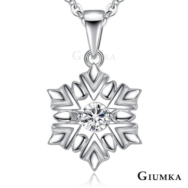 【GIUMKA】925純銀項鍊女．跳舞石．雪花(生日禮物/紀念日儀式感)