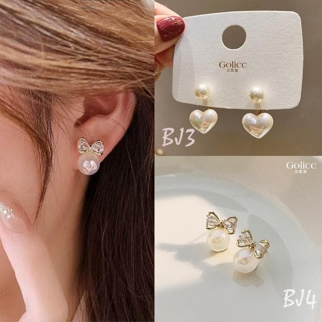 【Golicc】耳環 絕美珍珠 輕奢經典款(母親節 生日 情人節 飾品 耳釘 耳飾 耳墜 禮物)