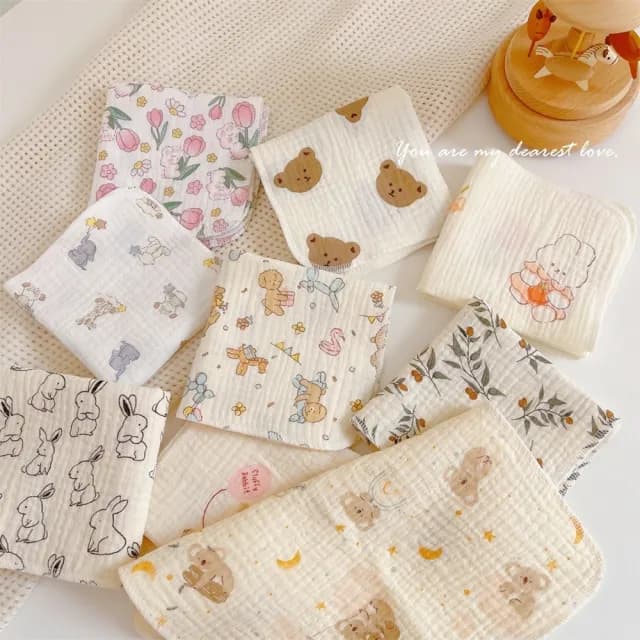【Baby 童衣】任選 兒童可愛印花紗布巾 洗澡巾 四層紗口水巾 餵奶巾 幼童洗臉巾 11733(共１４款) - momo購物網 - 好評推薦 -