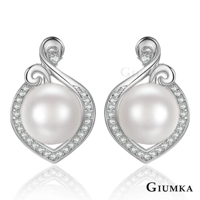 【GIUMKA】珍珠項鍊耳環組．華貴富麗．母親節禮物(銀色套組)