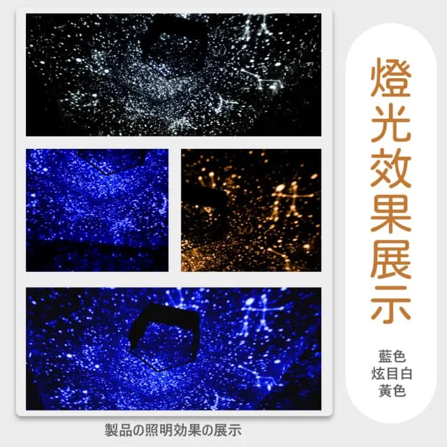 【浩瀚無垠】三色星空夢幻銀河投影燈(LED燈 禮盒 氣氛 星座 銀河 USB充電 送禮 交換禮物 生日 氛圍 浪漫)