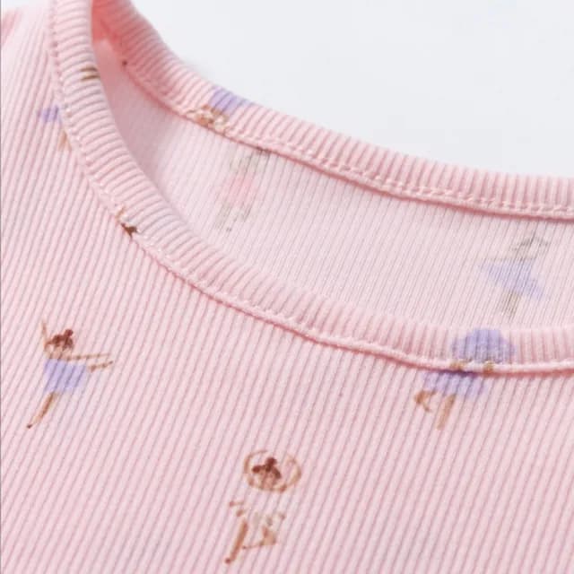 【橘魔法】滿印芭蕾女孩紗裙洋裝(短袖洋裝 連身裙 連衣裙 女童 兒童 童裝)