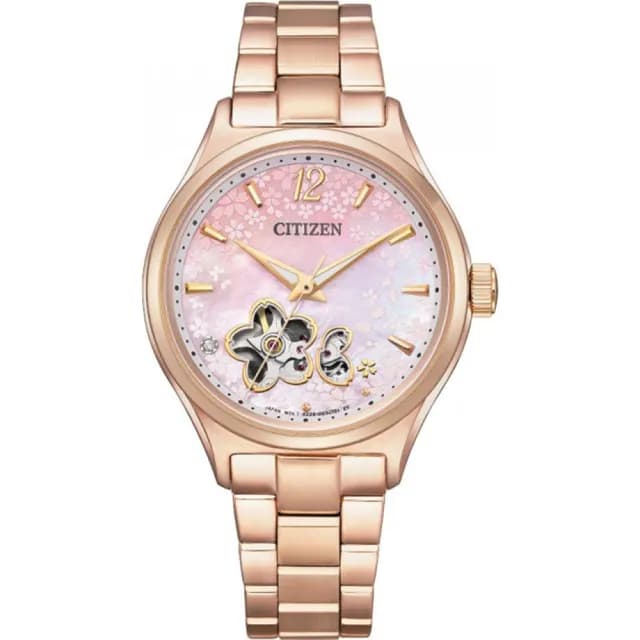 【CITIZEN 星辰】Hebe田馥甄廣告款 櫻花限定機械女錶 手錶 禮物 送禮(PC1017-61Y)