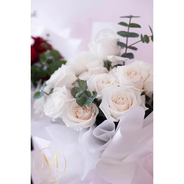 【Floral M】伊莉莎白玫瑰鮮花花束(鮮花花束/花禮/買花/送禮/玫瑰/情人節生日告白求婚)