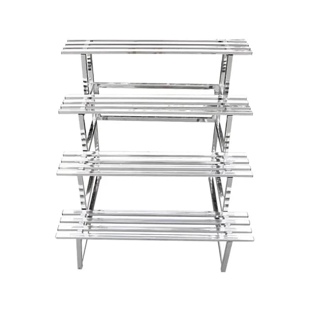 【SUNHO三禾】不鏽鋼花架 階梯四層花架 戶外花盆架 置物架 種菜植物架(陽台花架 盆栽架 可拆卸寬100cm)