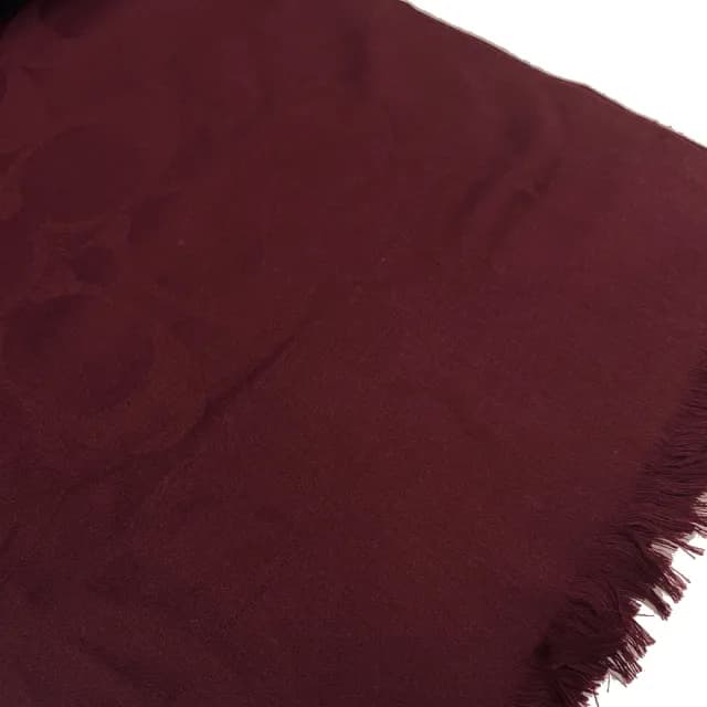 【COACH】C LOGO羊毛混桑蠶絲巾圍巾禮盒(深邃紅)