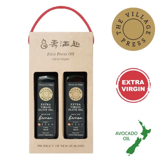 【壽滿趣- 紐西蘭廚神系列】頂級冷壓初榨原味橄欖油中秋禮盒(250mlx2)