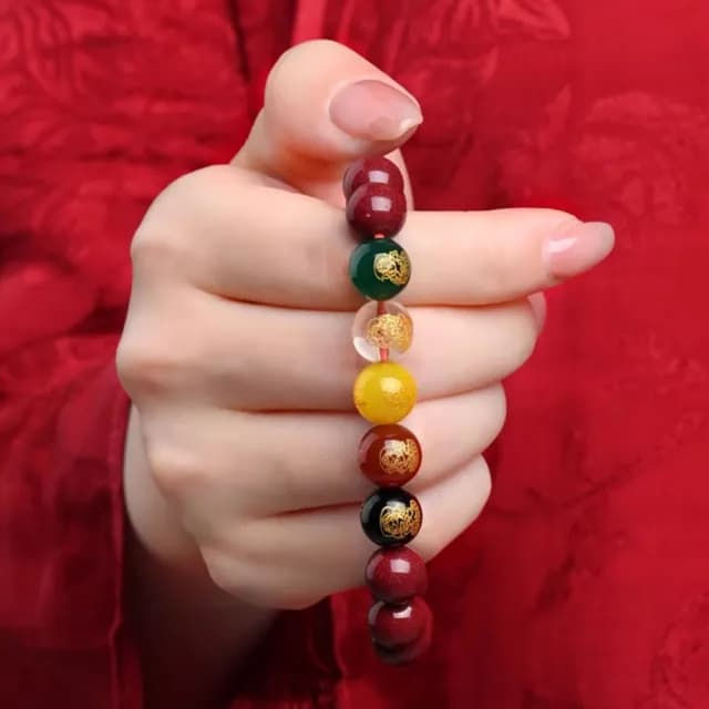 【LEEHER】情人節禮物 瑪瑙手鍊/直播爆款/開運手鍊/本命硃砂手串/生日禮物/五路財神手鍊/手串/硃砂手鍊/
