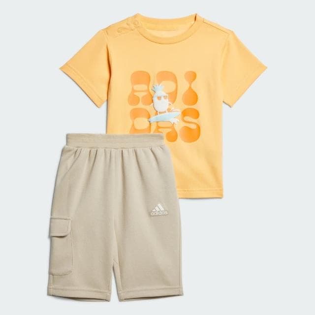 【adidas 官方旗艦】運動套裝 短袖/短褲 嬰幼童裝 IT1809