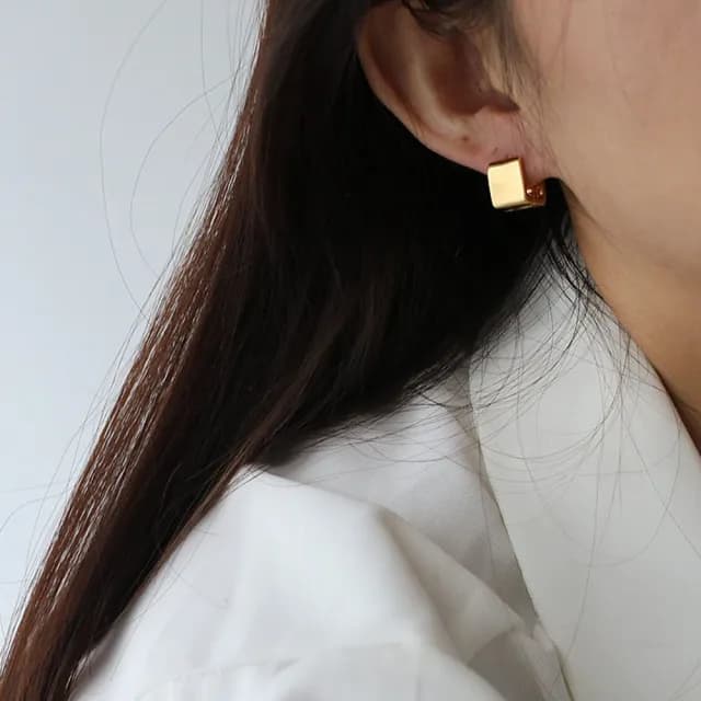 【KT DADA】包包 易扣耳環 情人節禮物 女孩生日禮物 女友禮物 s925純銀耳扣 耳環 圈圈耳環 復古女耳