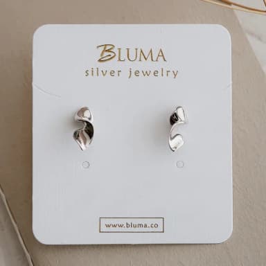 【BLUMA】925純銀耳環 螺旋光影耳環(時尚 中性 簡約 優雅 百搭 925純銀小耳釘 情人節禮物 )